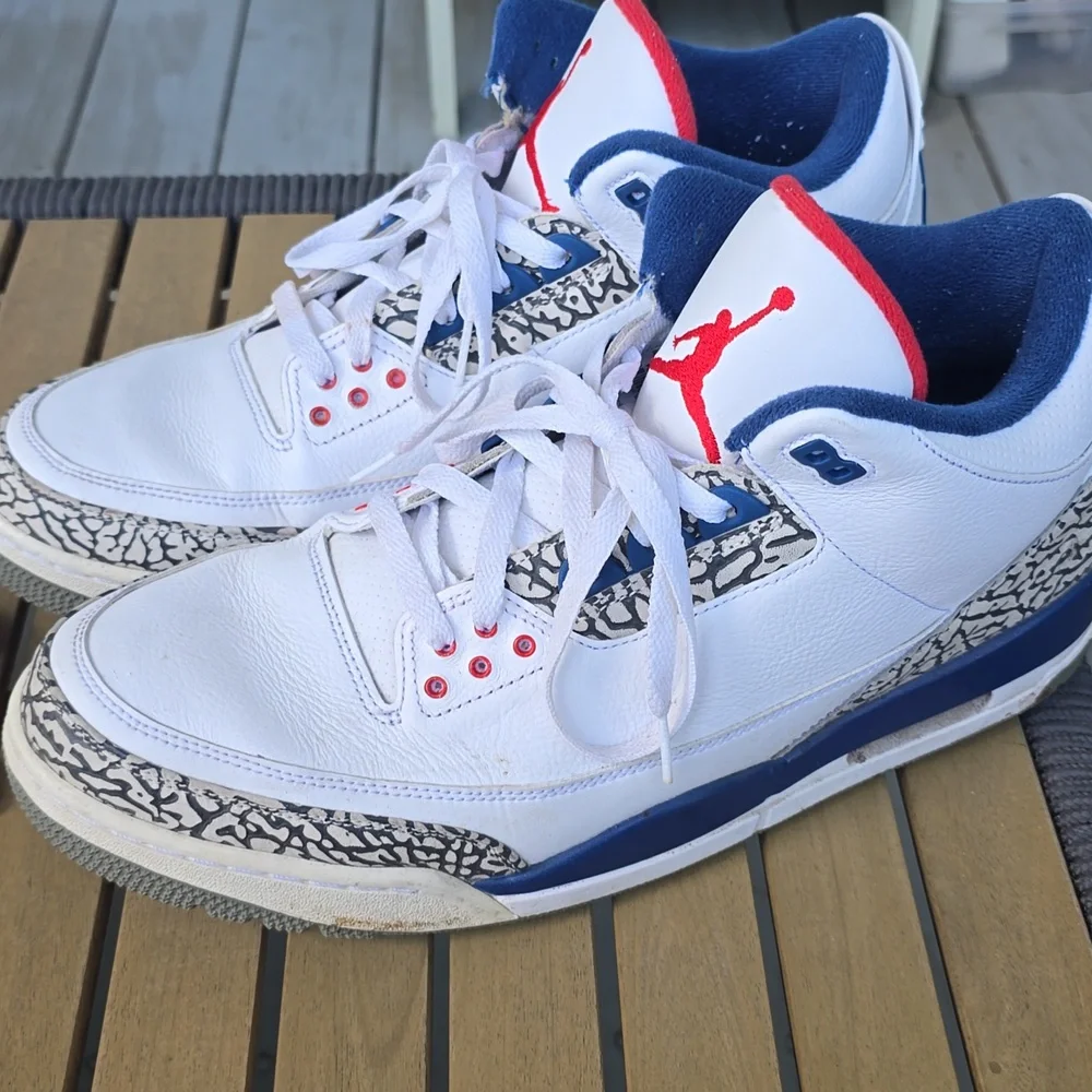 Jordan 3 Retro OG White and True Blue 2016 Size 14 - Picture 5 of 8
